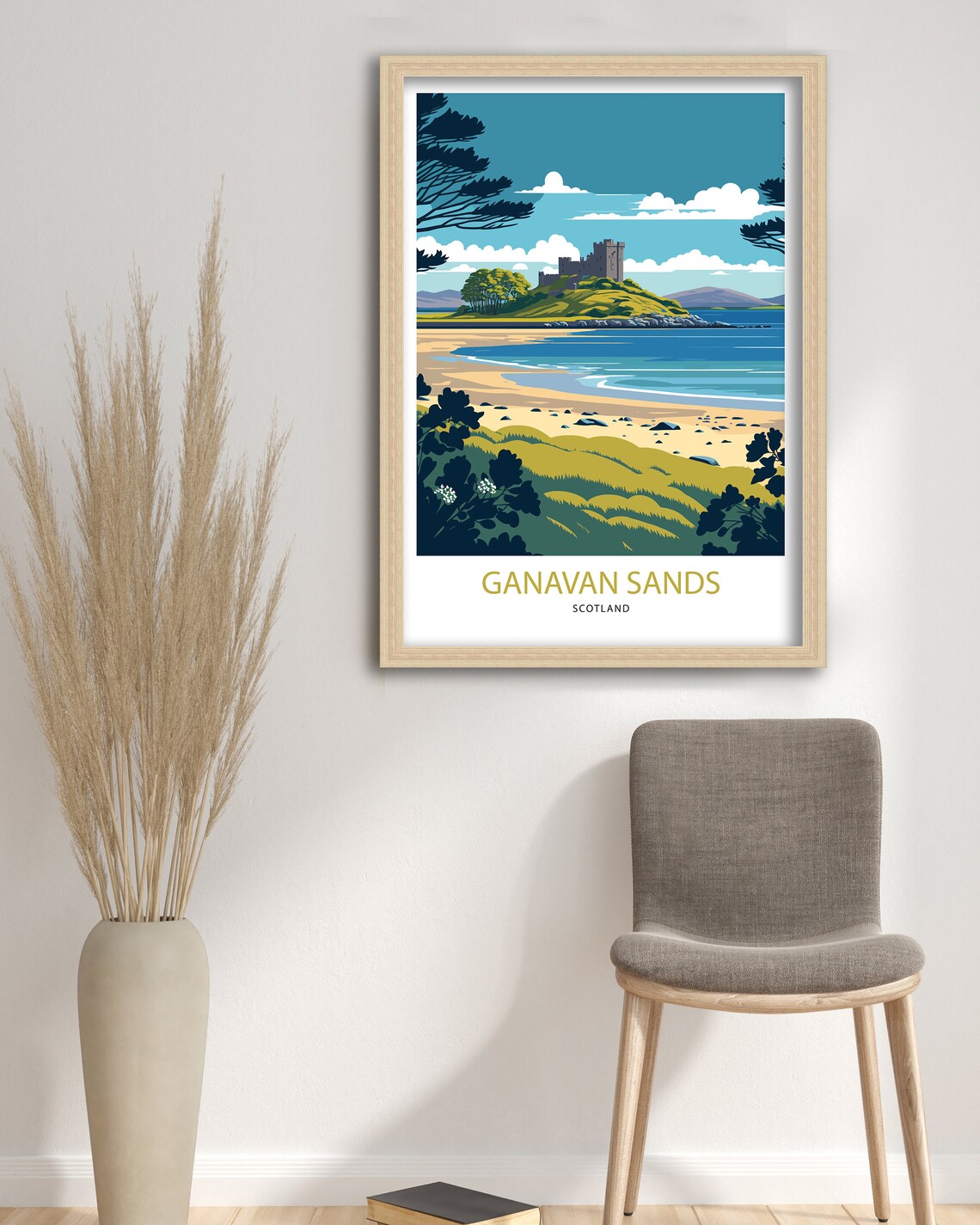 Ganavan Sands Dunstaffnage Travel Poster, Oban - Image 3
