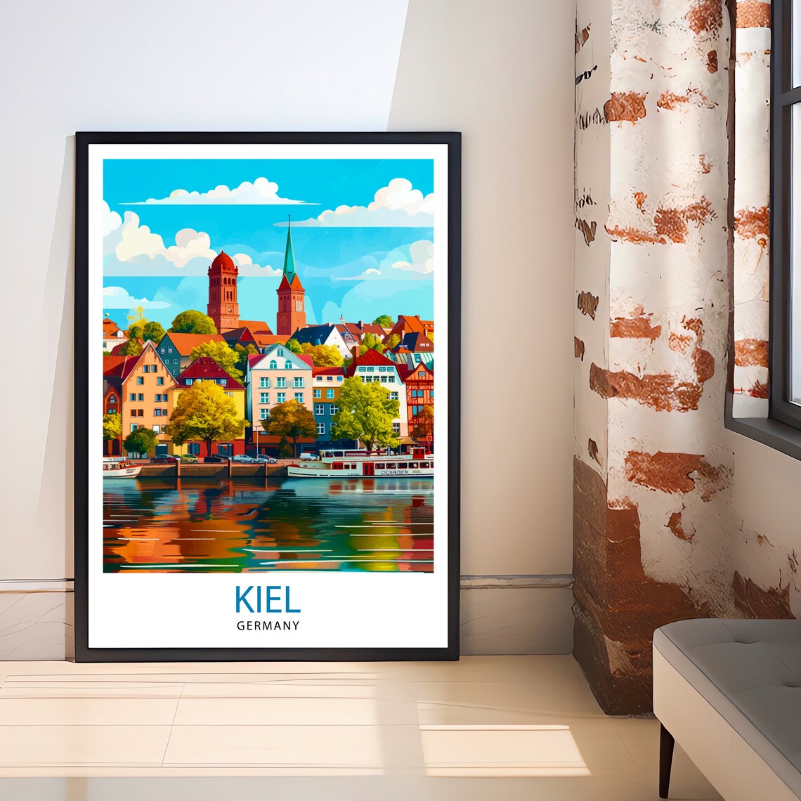 Kiel Germany Travel Poster, Europe Wall Decor - Image 2