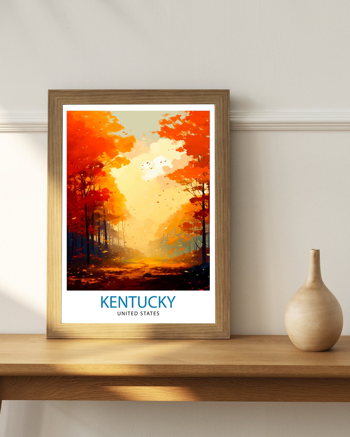 Kentucky Usa Travel Print Kentucky Wall Decor Kentucky Poster Usa Travel Prints Kentucky Art Print Kentucky Illustration Kentucky Wall Art - Image 3