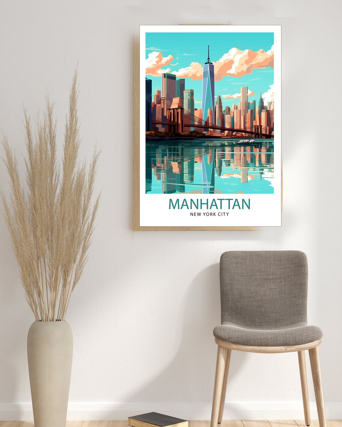 Manhattan New York City Travel Poster, Wall Decor - Image 3