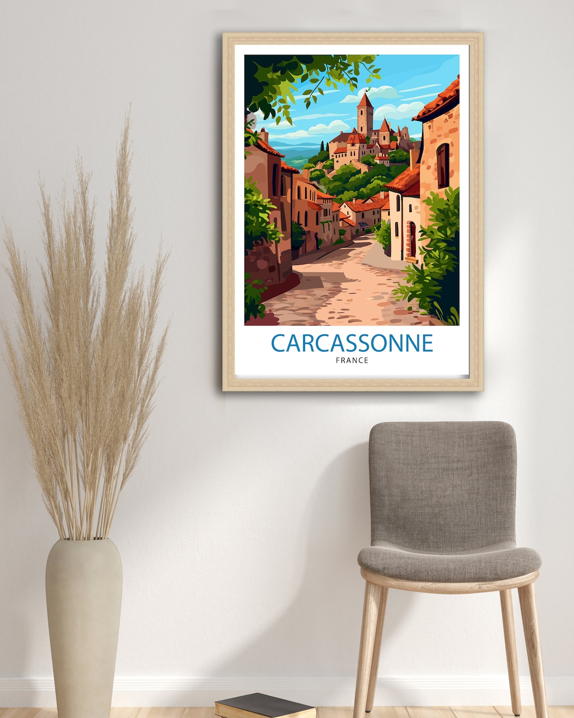 Carcassonne France Travel Poster, European Wall Decor - Image 2