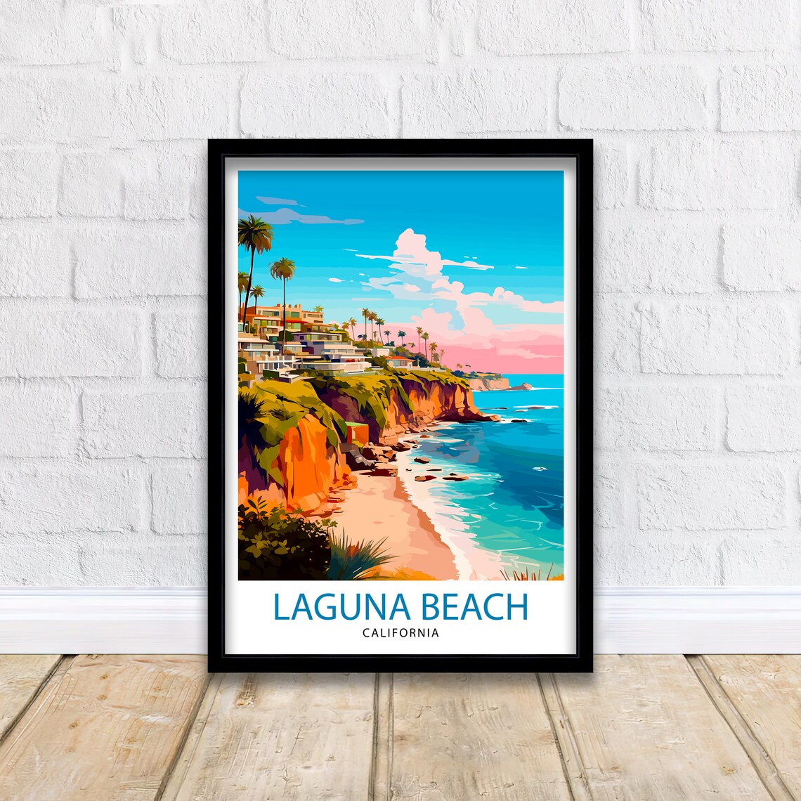 Laguna Beach California Travel Poster, Wall Decor - Image 2