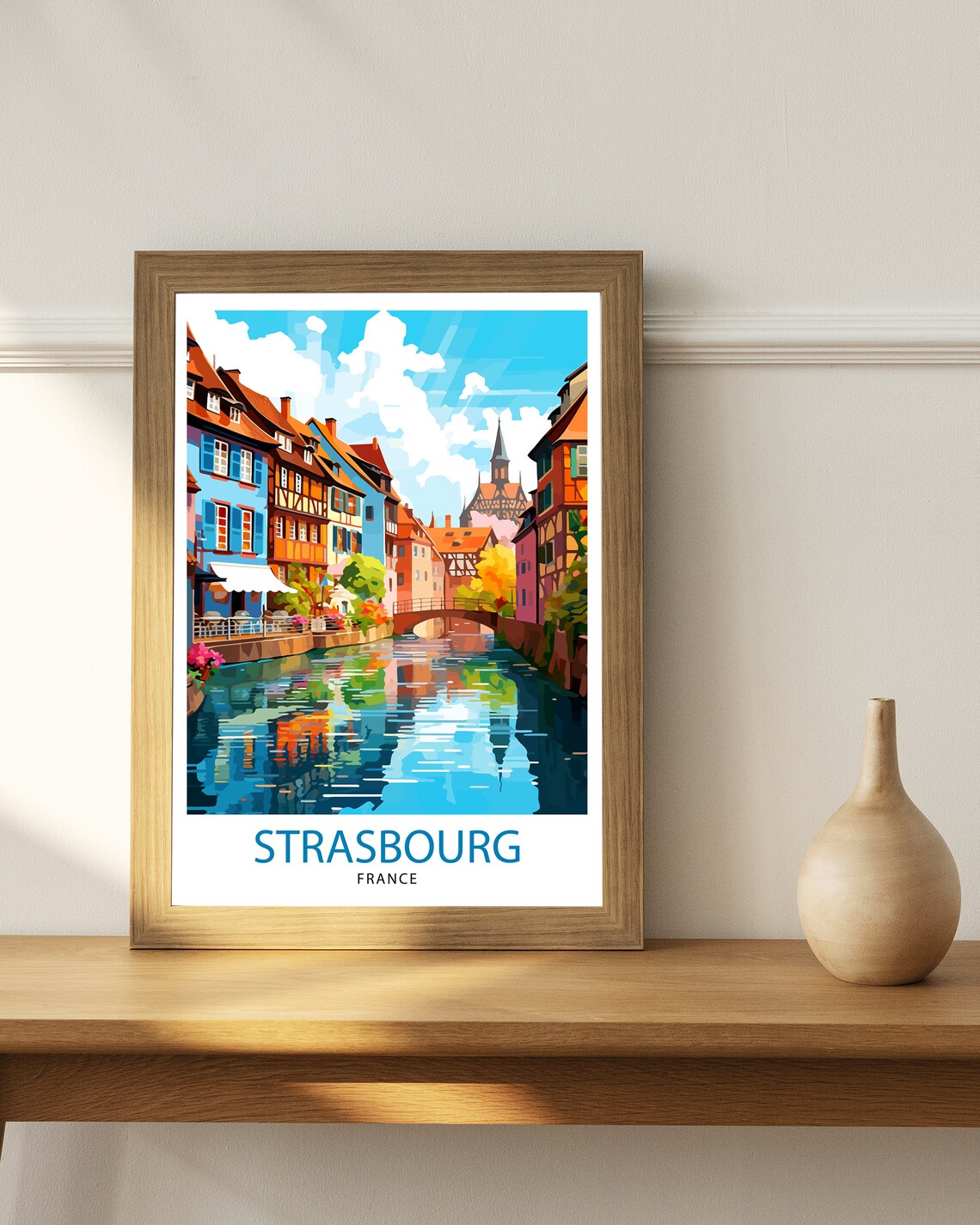 Strasbourg France Travel Poster, Europe Wall Decor - Image 2