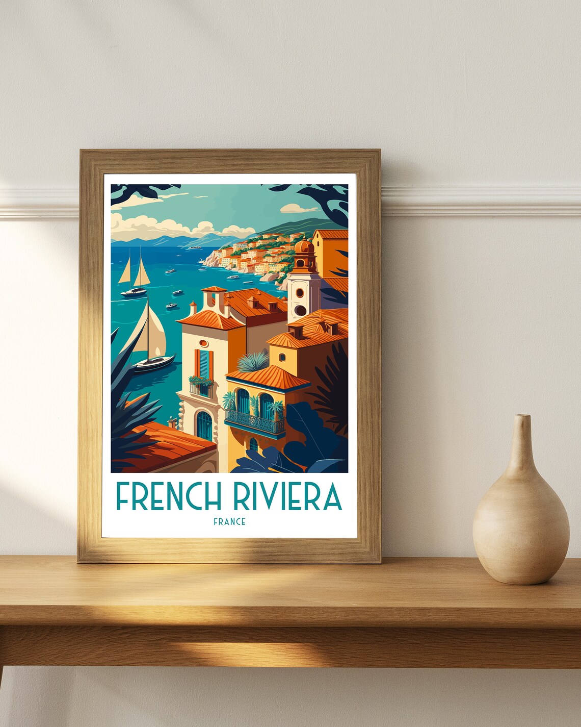 French Riviera Travel Print Travel Poster - Image 3