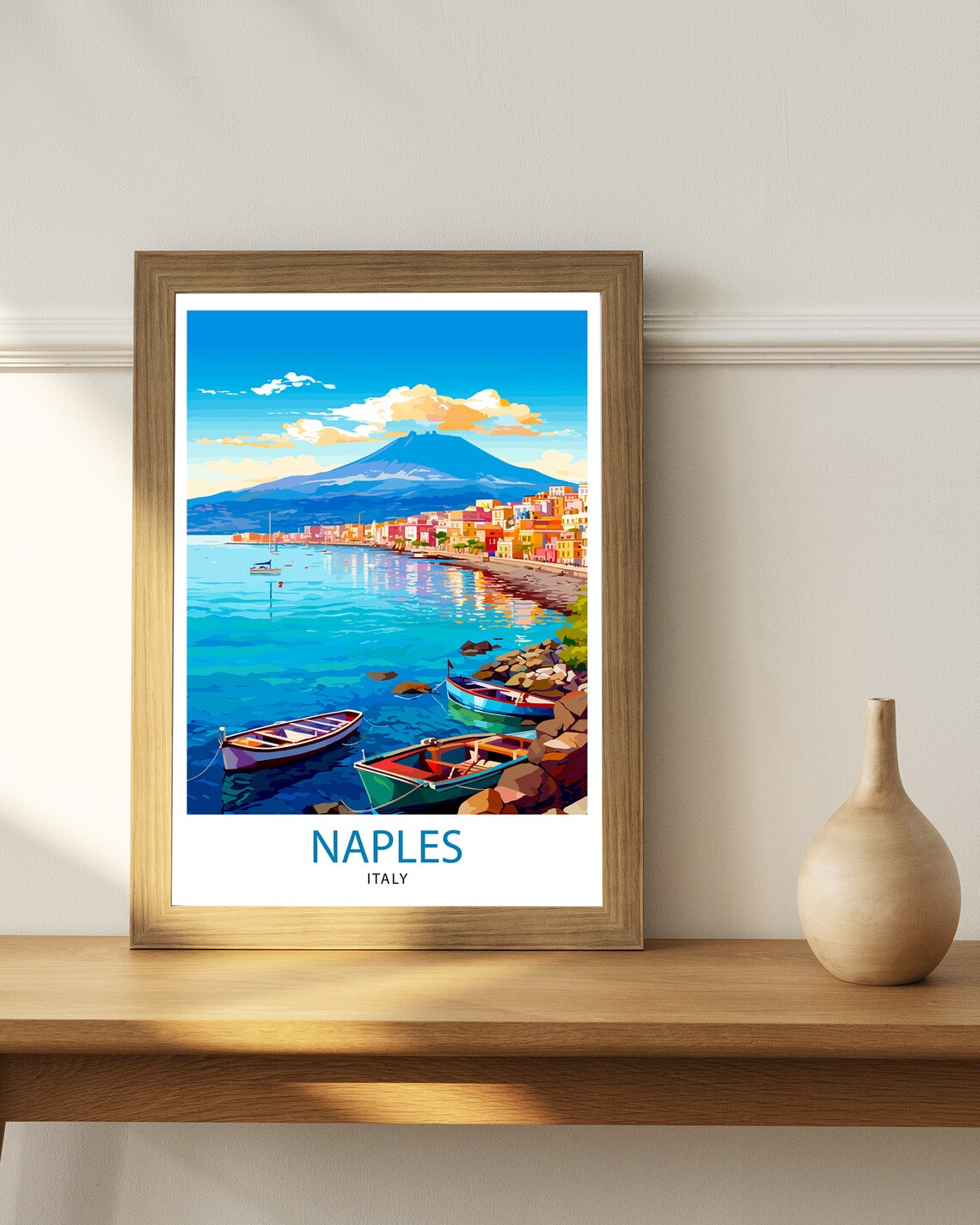 Naples Italy Travel Poster, Europe Wall Decor - Image 3