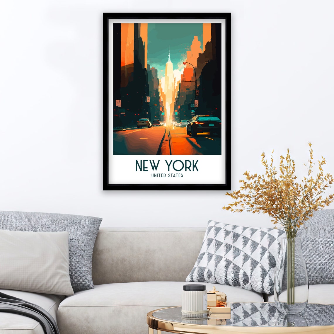 New York Travel Print Nyc Wall Art New York City Illustration Travel Poster Gift For New York Lovers New York Home Decor - Image 3