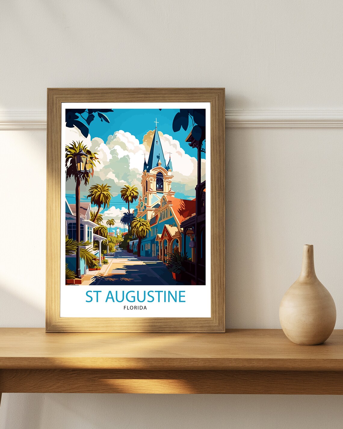 St Augustine Florida Travel Poster, Wall Decor - Image 2