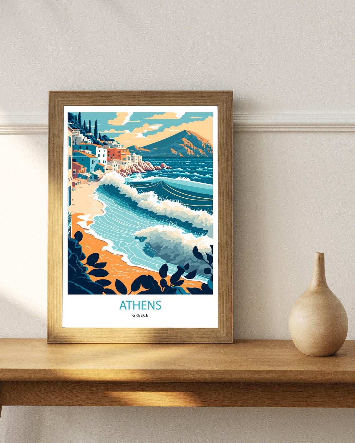 Athens Travel Print Athens Athens Poster Travel Poster Athens Travel Print Greece Athens Wall Art Travel Print Greece Print - Image 3