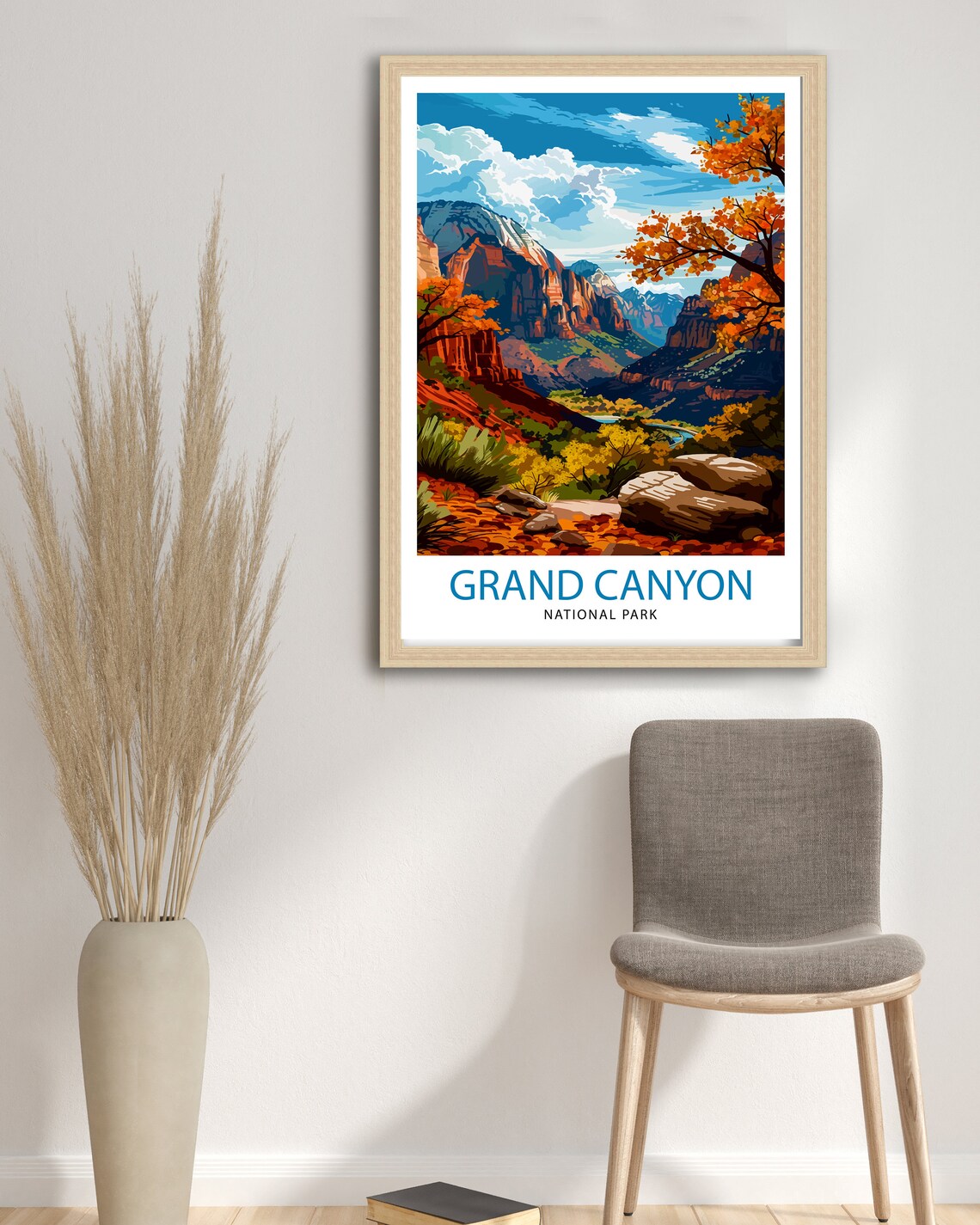Grand Canyon National Park Red Rock Canyon Autumn Vista Poster - Image 2