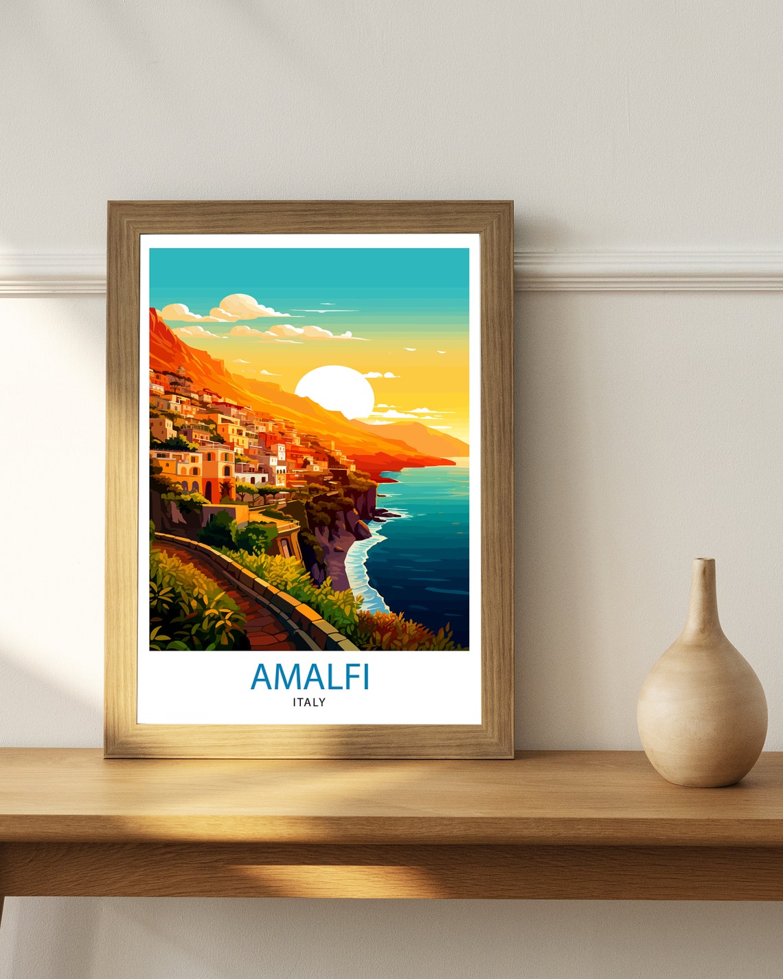Amalfi Italy Travel Print Amalfi Wall Decor Amalfi Poster Amalfi Art Print Amalfi Wall Art Amalfi Home Living Decor Gift For Amalfi - Image 3