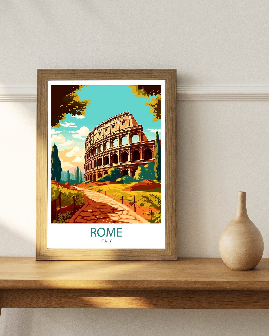 Rome Italy Travel Poster, Rome Wall Decor - Image 2