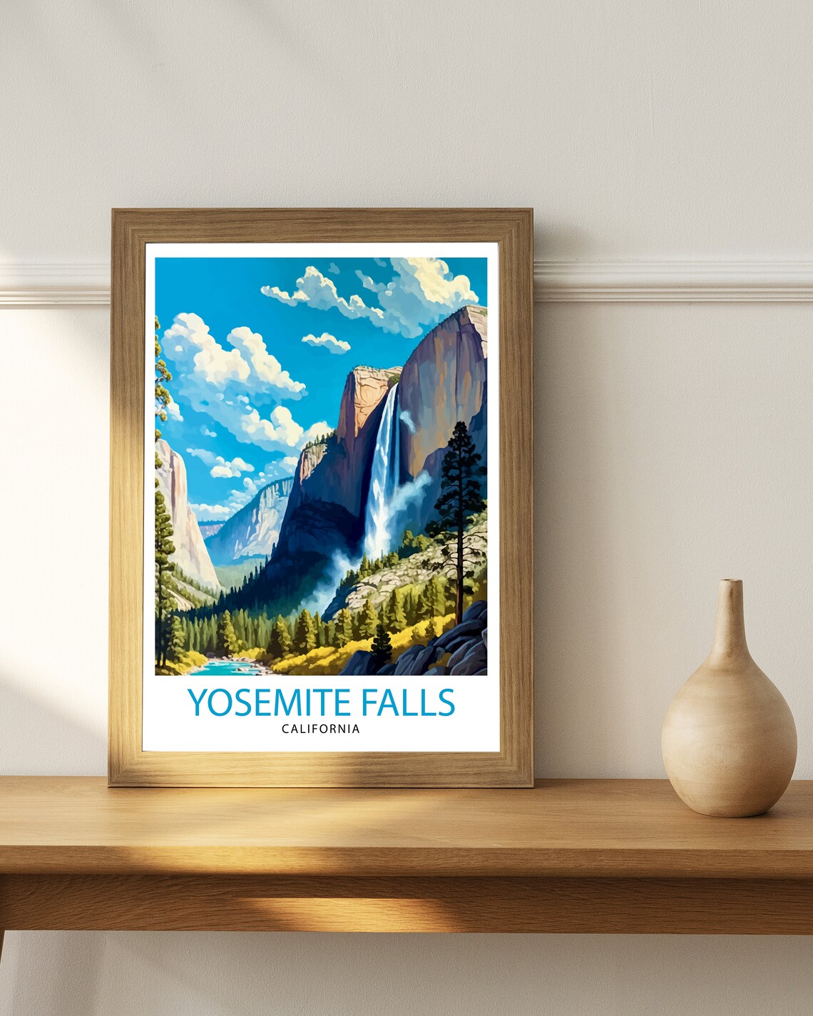 Yosemite Falls Travel Poster, National Park Landscape - Image 2