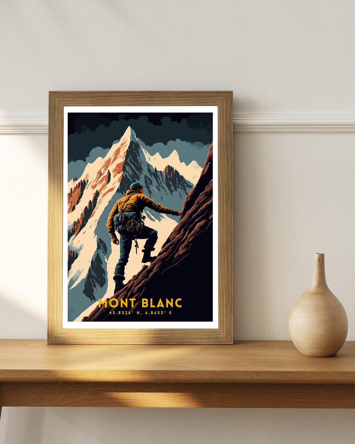 Mont Blanc Vintage Travel Poster, Mountain Landscape - Image 2