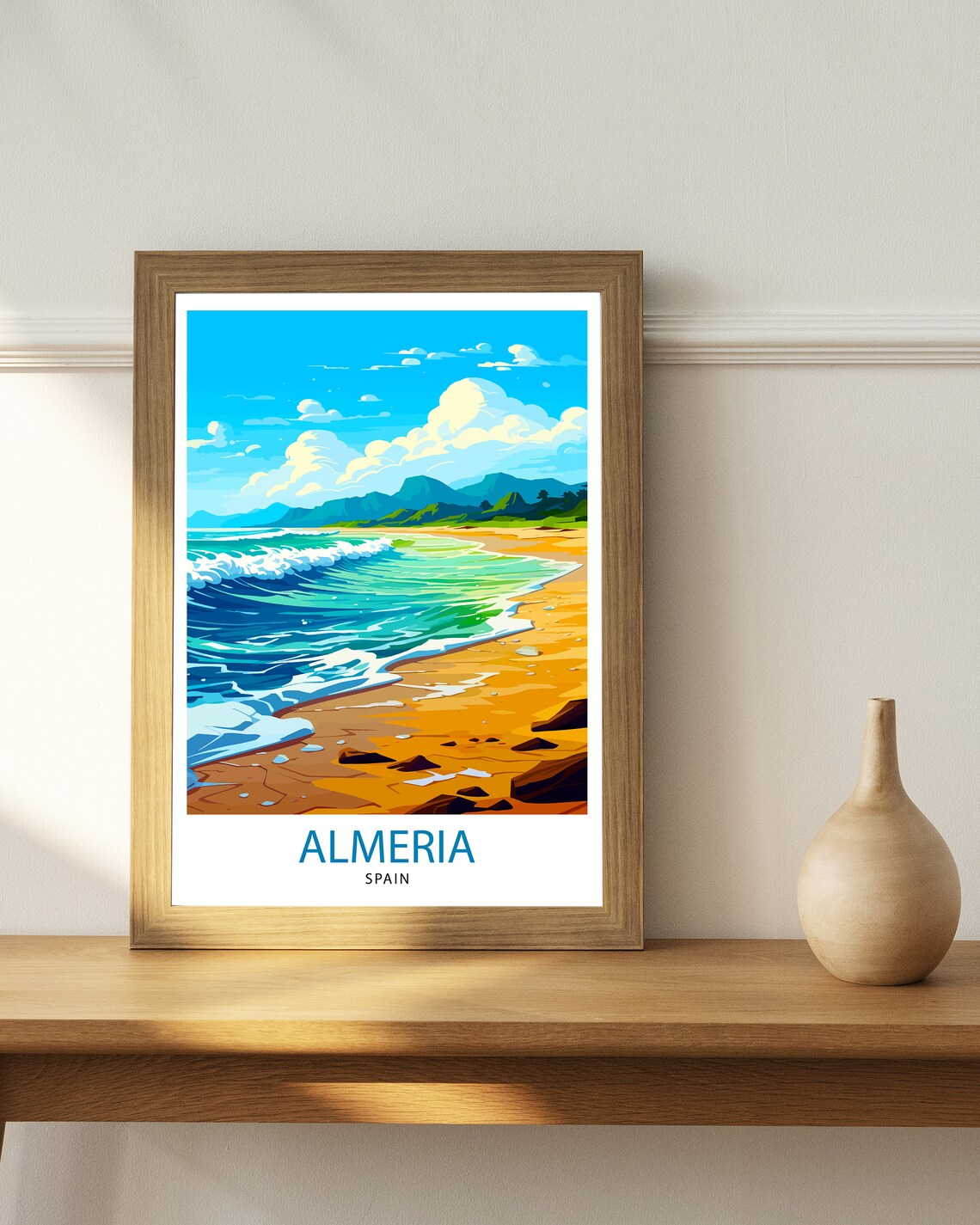 Almeria Spain Travel Poster, European City Print - Image 2