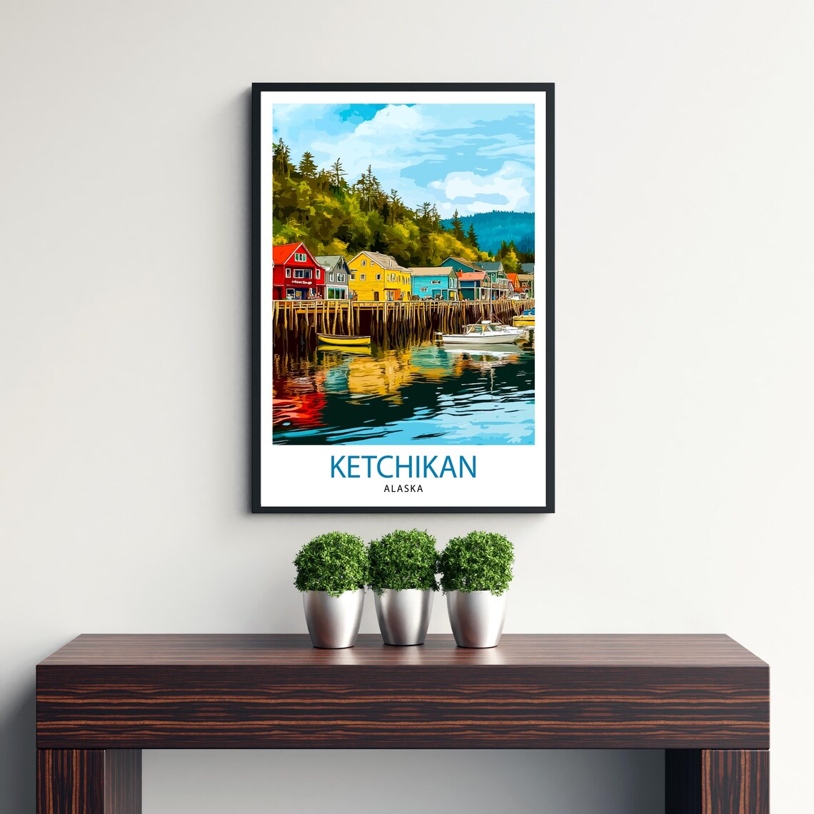 Ketchikan Alaska Travel Poster, USA Place Print - Image 3
