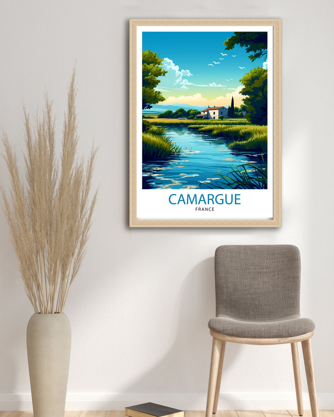 Camargue France Print Wild Wetlands Art Provence Nature Poster Flamingo Sanctuary Wall Decor French Delta Landscape Rhone River Estuary - Image 2