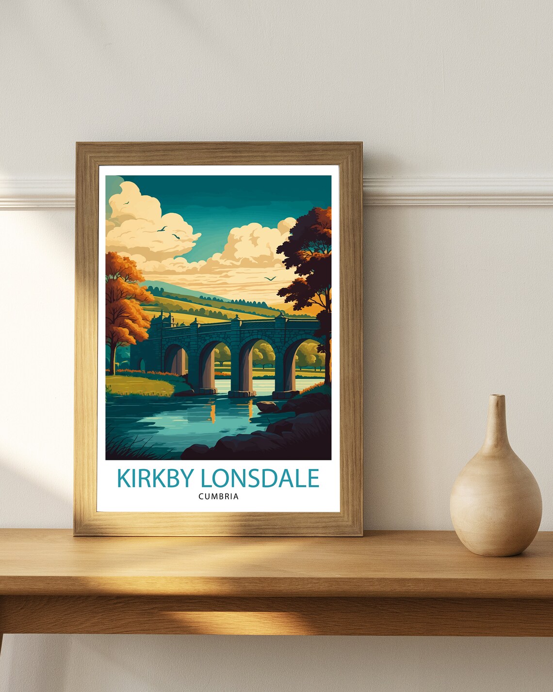Kirkby Lonsdale Travel Poster, Home And Office Decor - Image 2