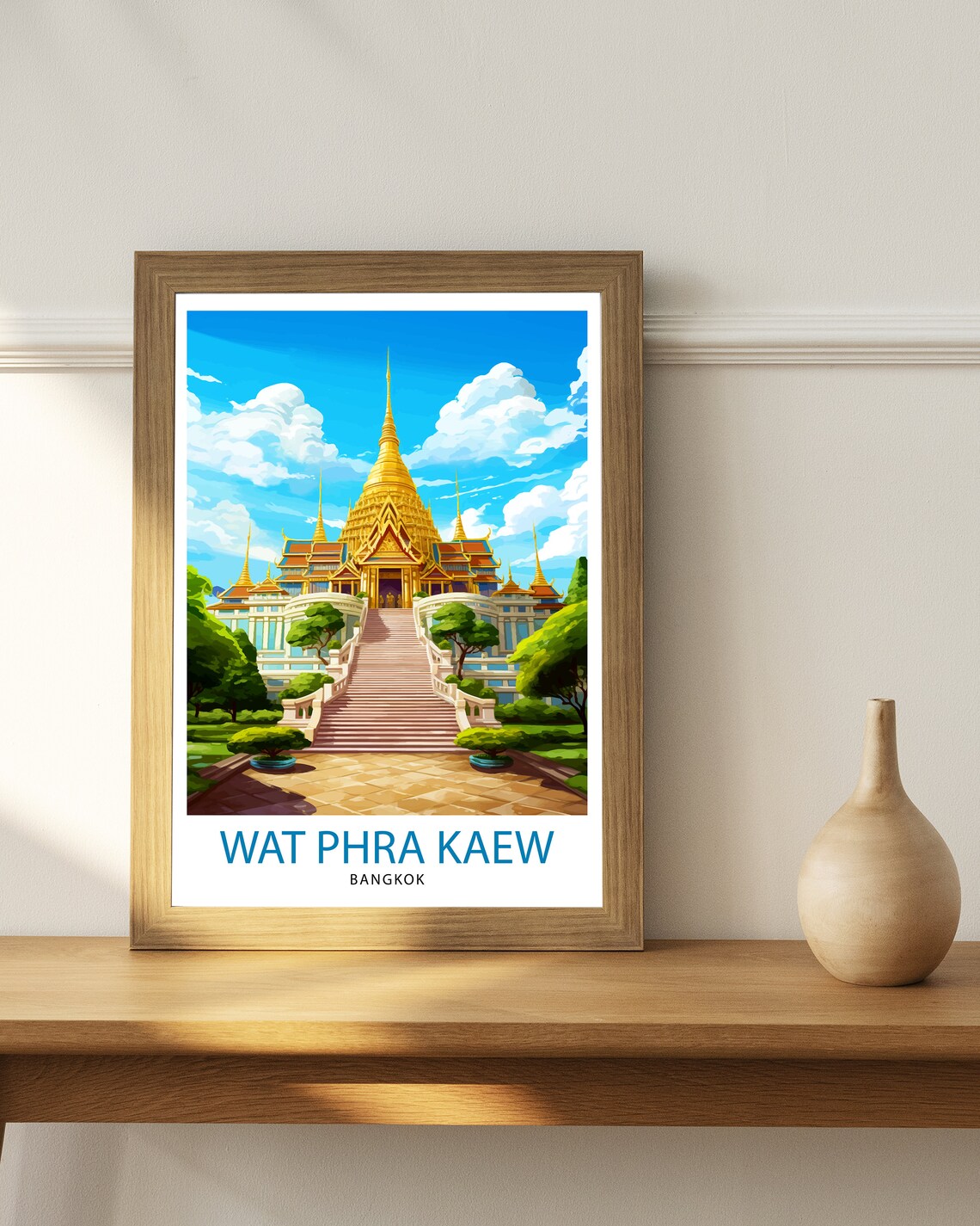 Wat Phra Kaew Bangkok Thailand Golden Temple Grand Palace Poster - Image 3