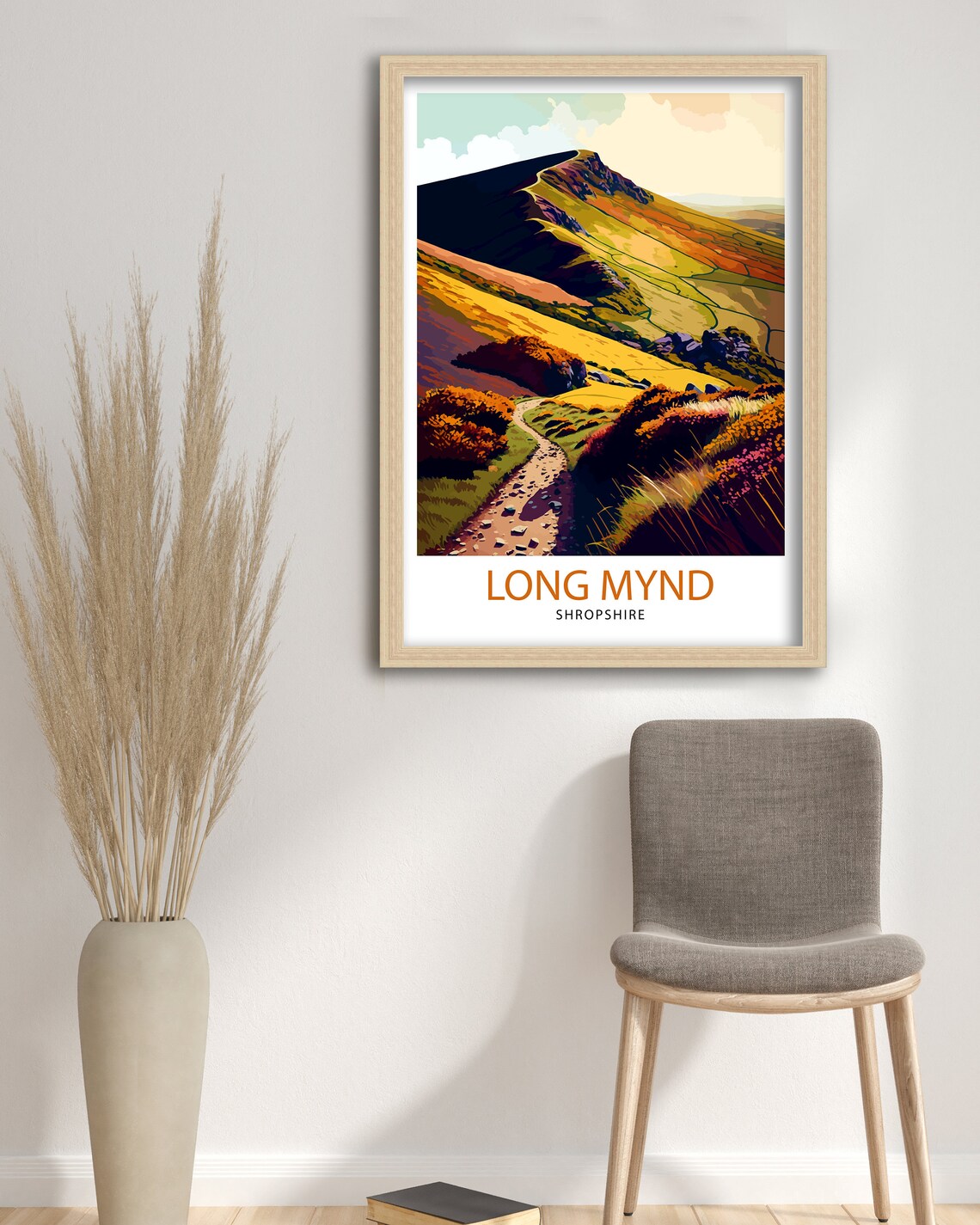 Long Mynd Travel Poster, Landscape Art Print - Image 3