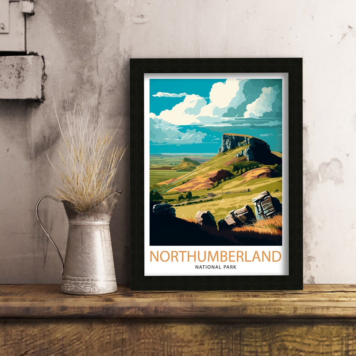 Northumberland National Park Travel Poster, Home Decor - Image 3