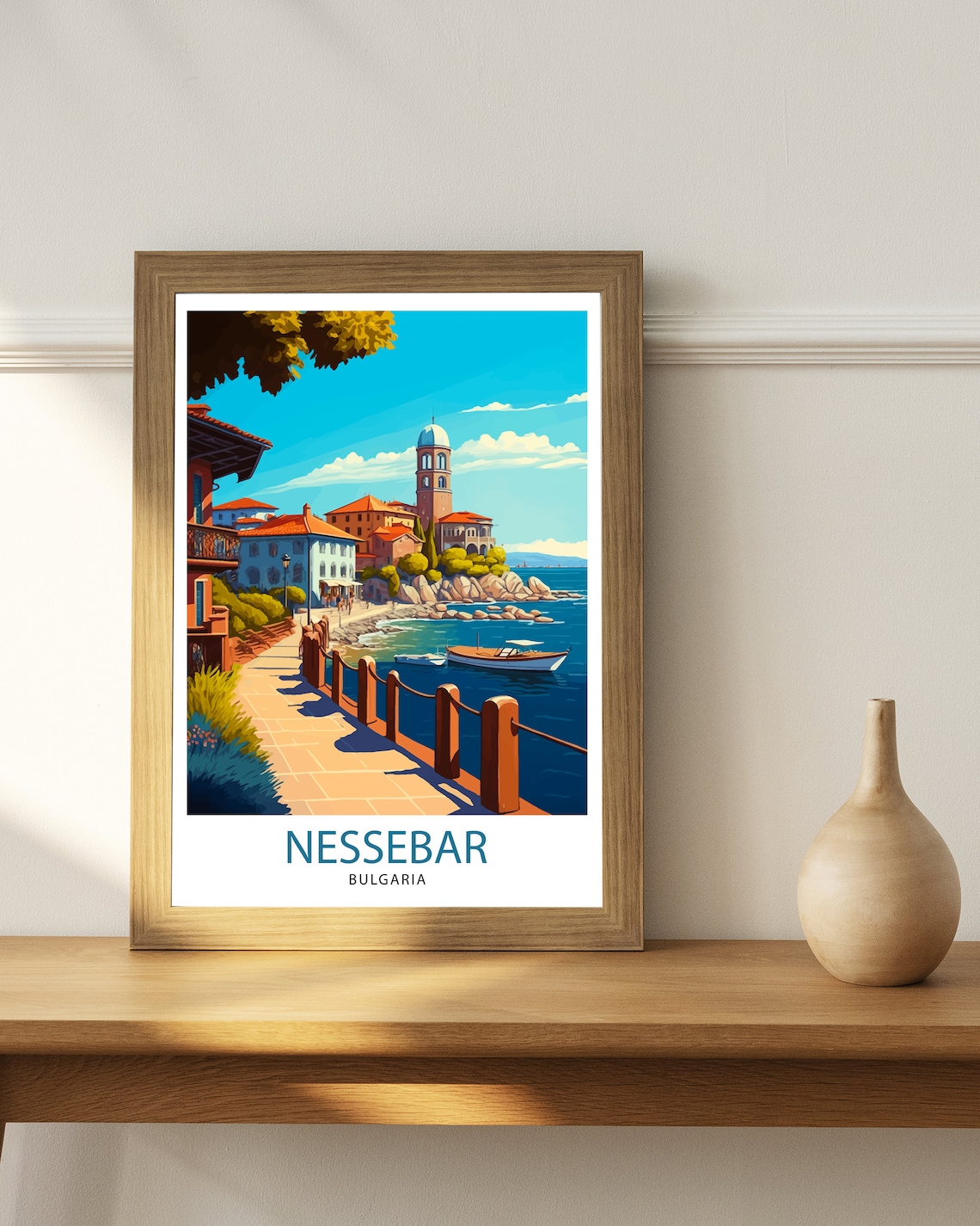 Nessebar Bulgaria Travel Poster, Europe Wall Decor - Image 2
