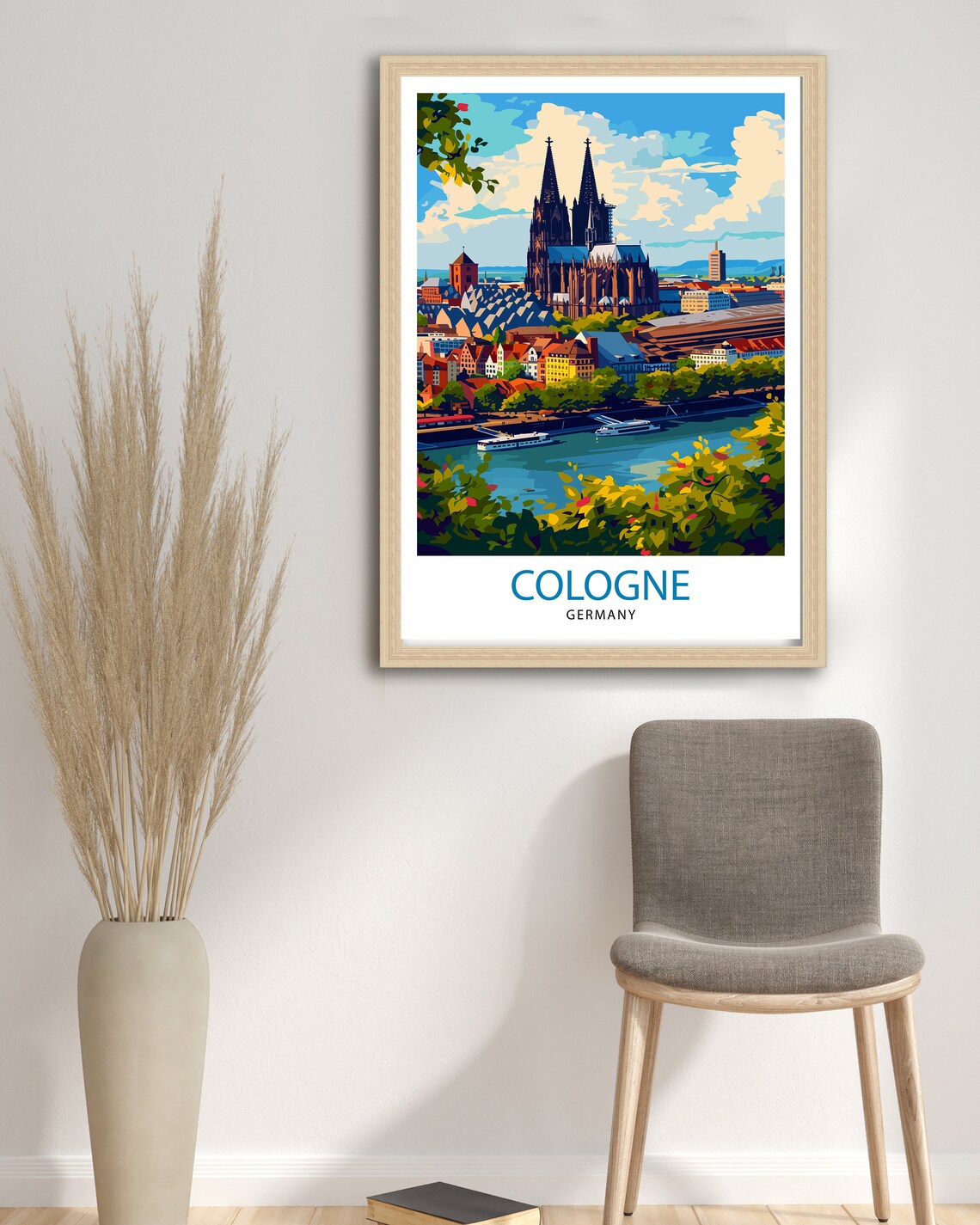 Cologne Germany Travel Poster, Home Living Decor - Image 2