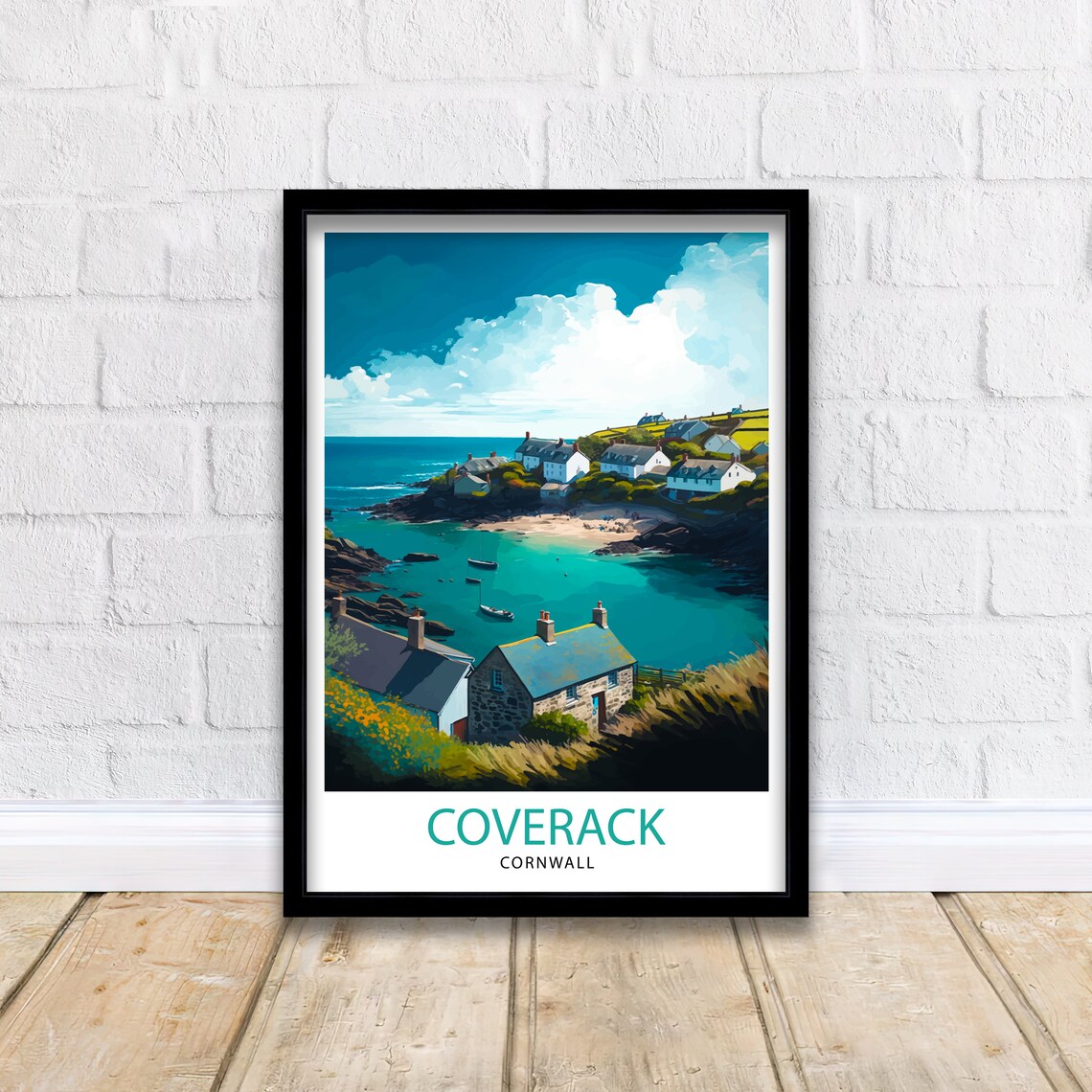 Coverack Cornwall Travel Poster, Coastal Decor - Image 3