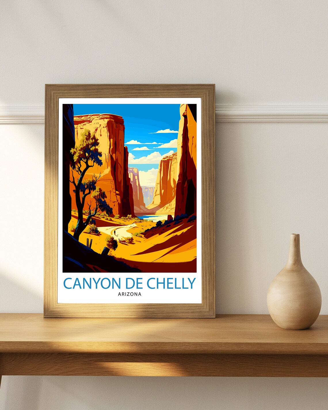 Canyon De Chelly Travel Print Arizona Wall Decor Southwestern Home Living Decor Travel Poster Gift For Canyon De Chelly Arizona Travel Print - Image 2