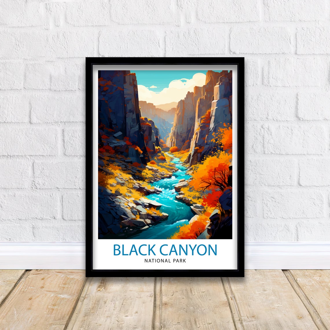 Black Canyon National Park Colorado Travel Print Colorado Wall Decor Black Canyon Poster National Park Travel Prints Colorado Art Print - Image 2