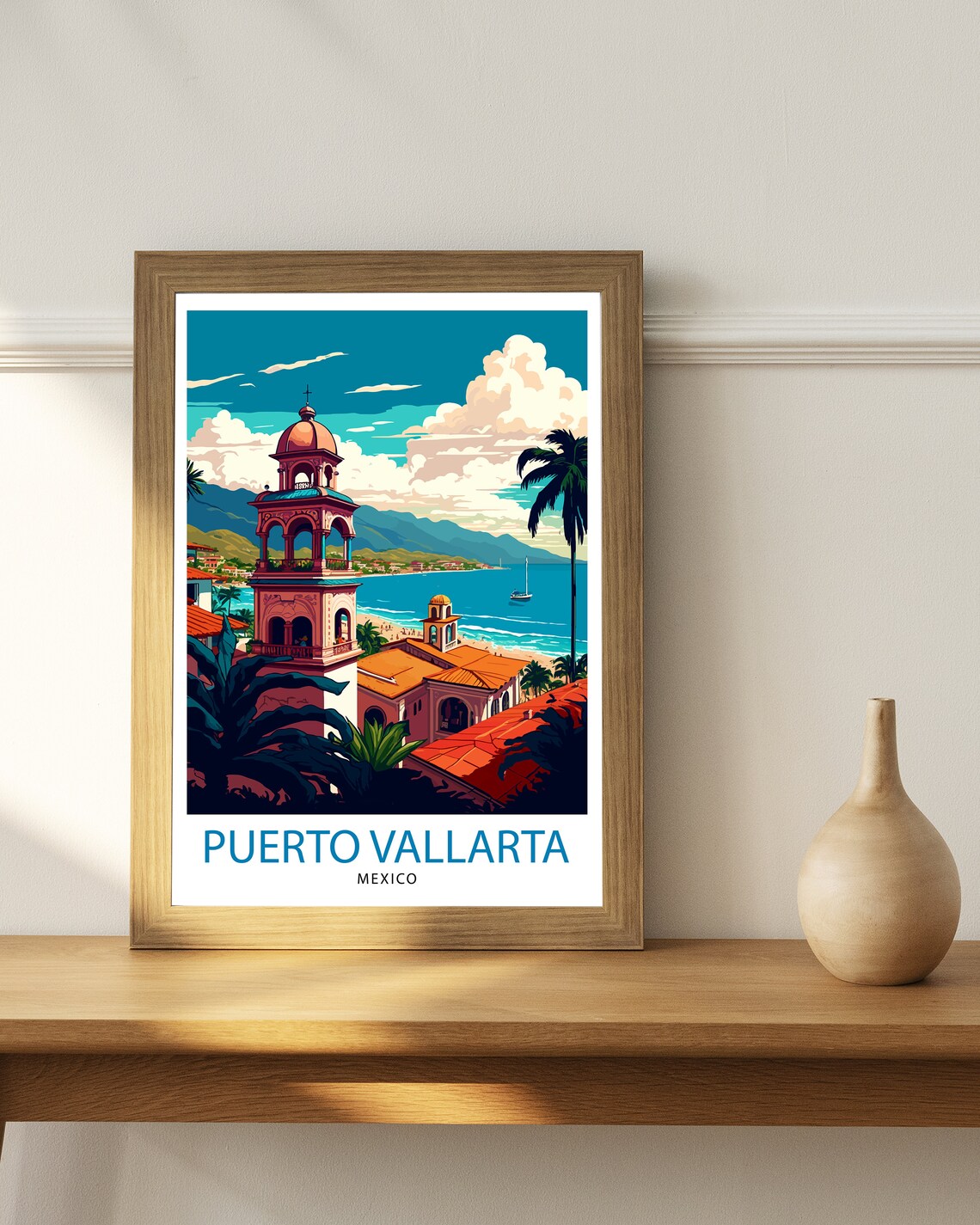 Puerto Vallarta Travel Poster, Latin America Decor - Image 2