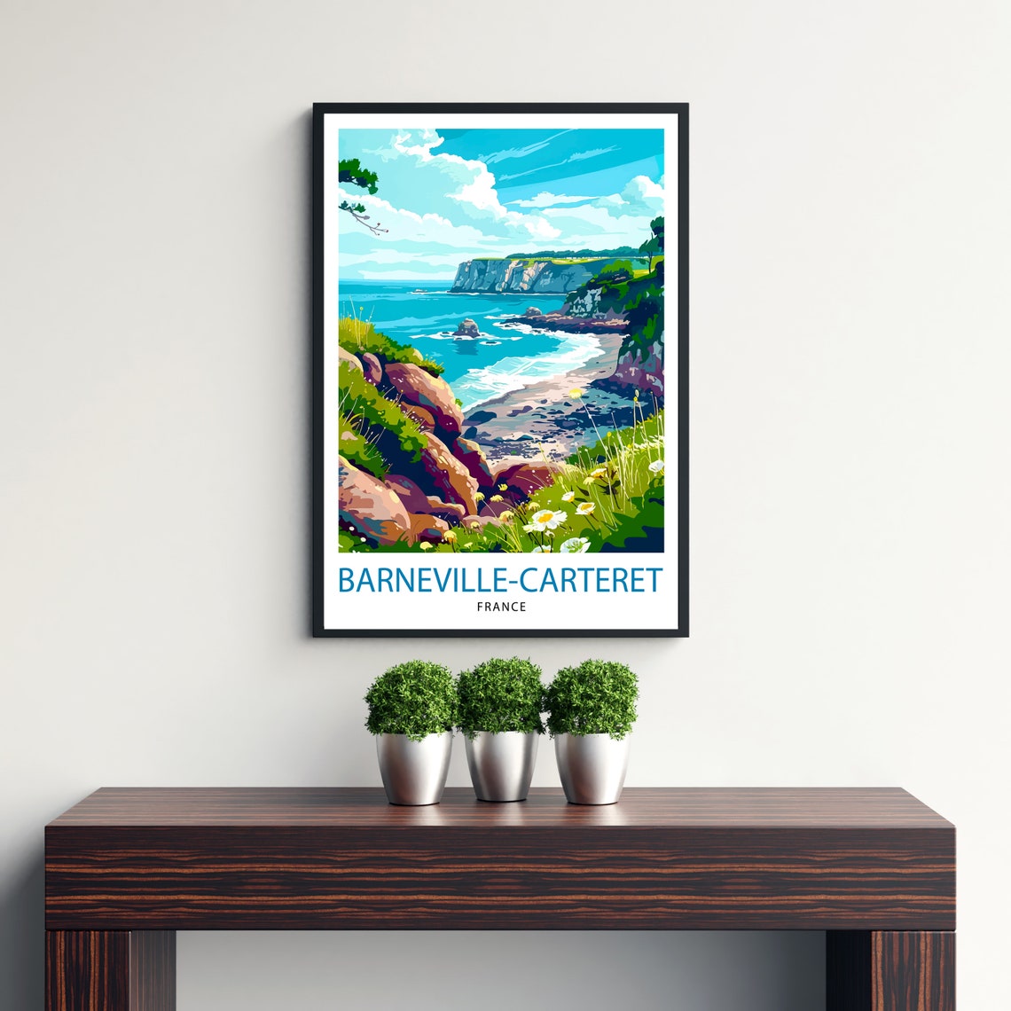 Barneville Carteret France Travel Print Wall Decor Wall Art Barneville Carteret Wall Hanging Home Barneville Carteret Gift Art Lovers - Image 3