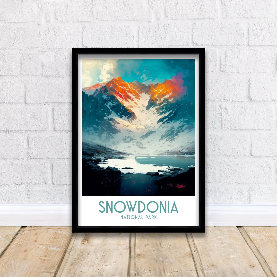 Snowdonia Travel Print Snowdonia Print Travel Poster Wales Snowdonia Poster Travel Print Wales Print Snowdon Print - Image 2