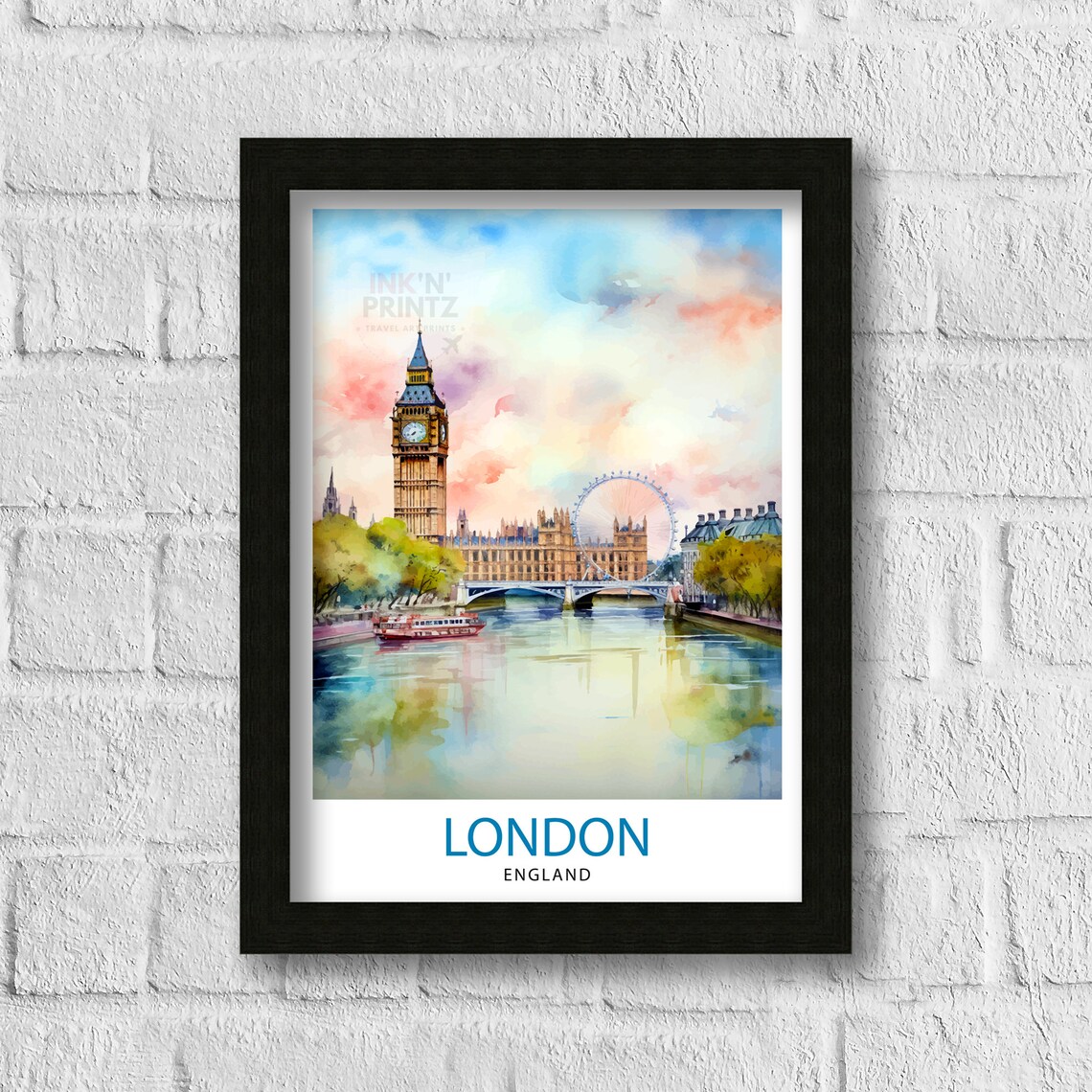 London Travel Poster, London Illustration Art Print - Image 3