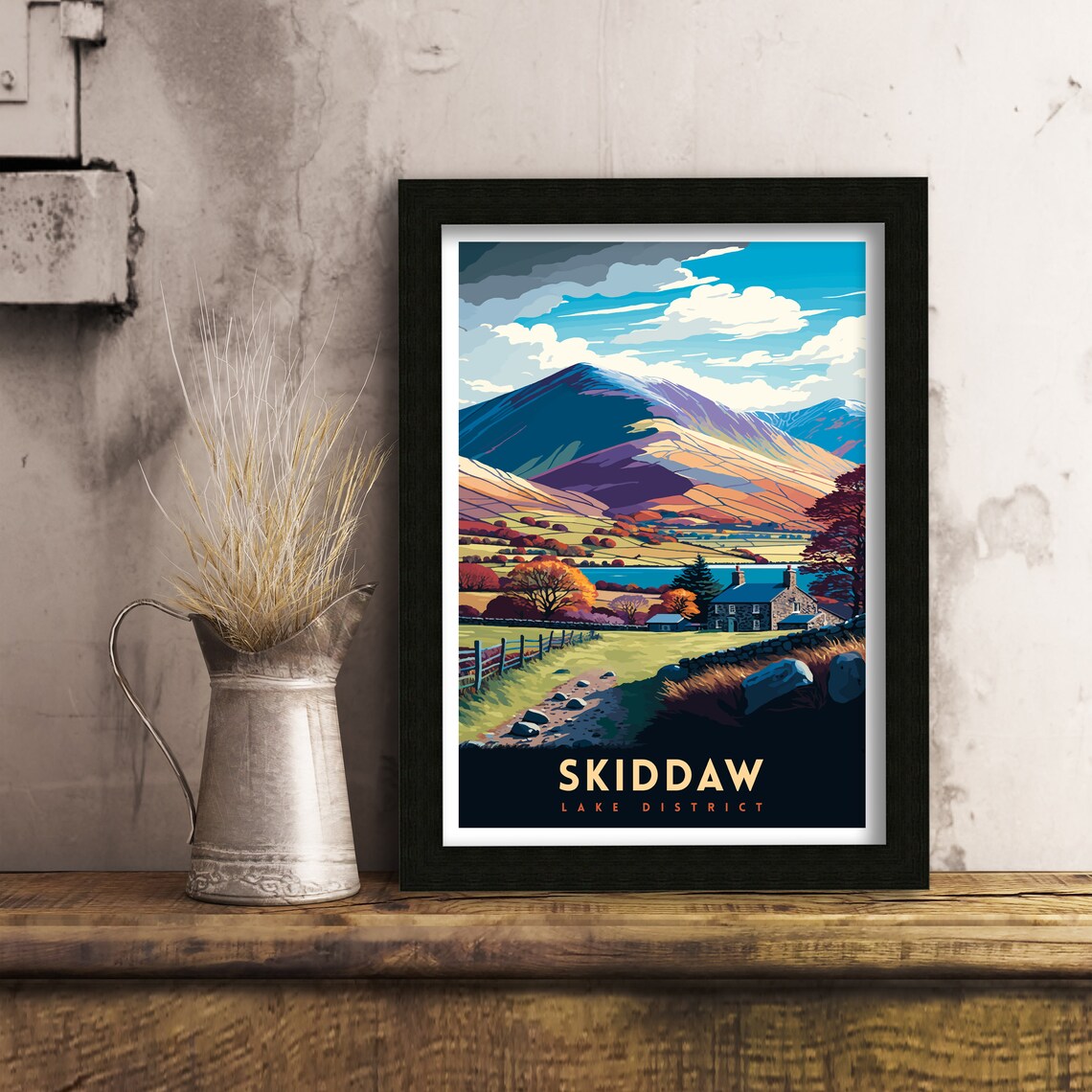 Skiddaw Travel Poster, Lake District Wall Art - Image 3