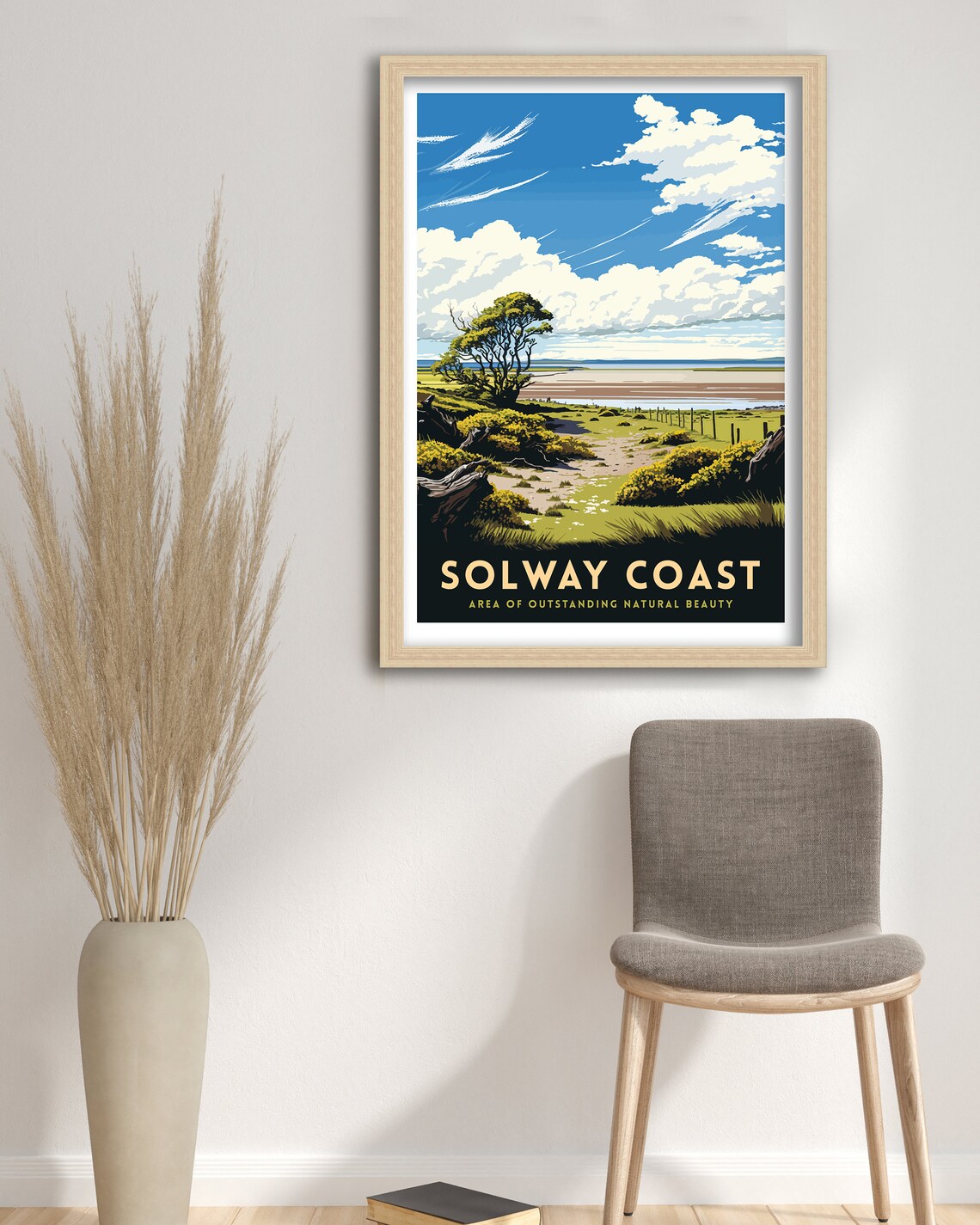 Solway Coast Travel Poster, Home Living Decor - Image 2
