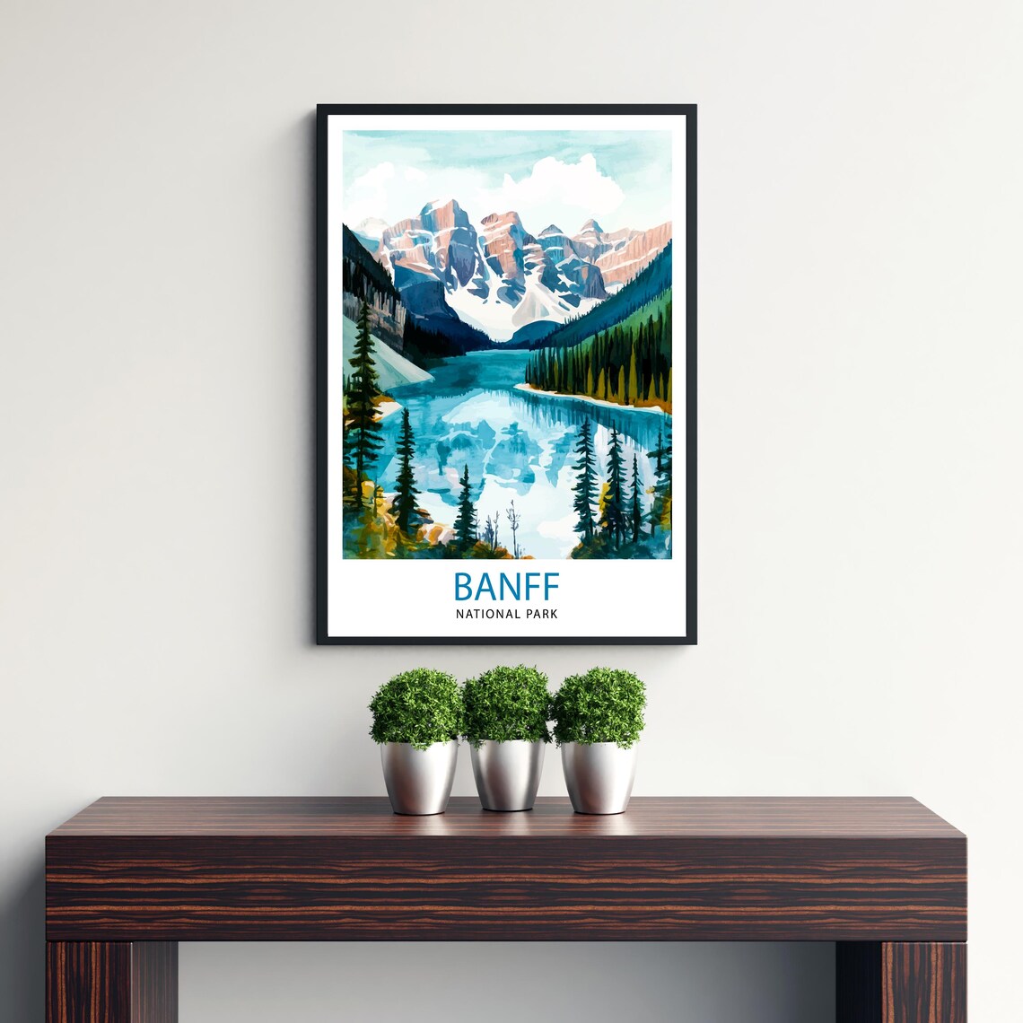 Banff National Park Travel Poster, Canadian Rockies - Image 3