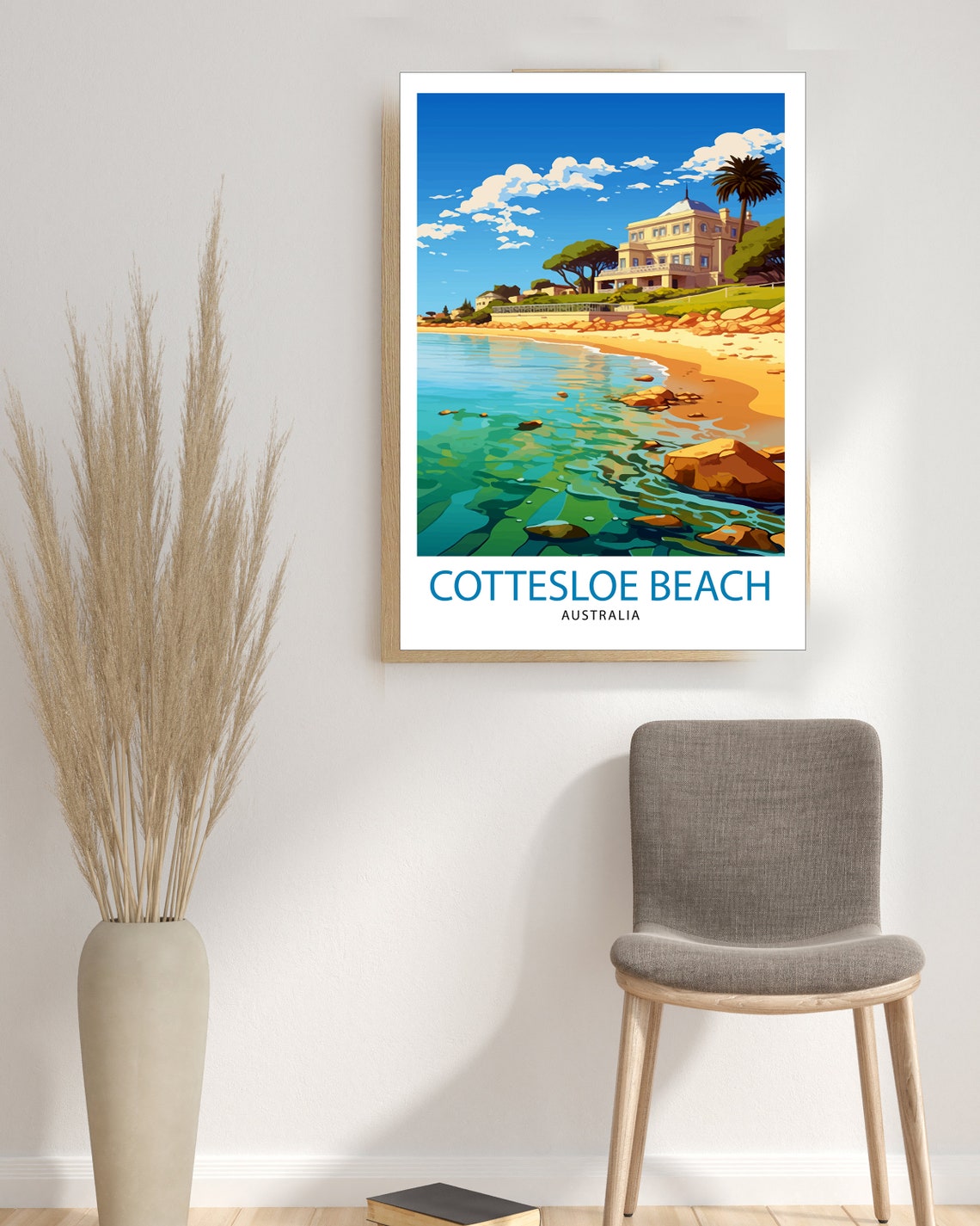 Cottesloe Beach Australia Turquoise Bay Shoreline Villa Poster - Image 3