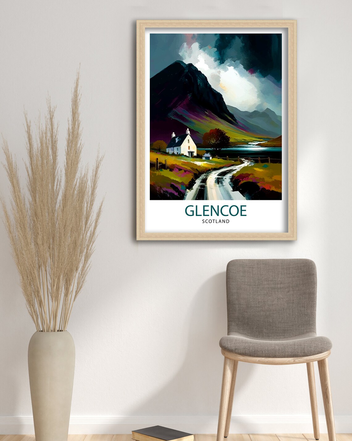 Glencoe Scotland Travel Poster, Highland Landscape - Image 3