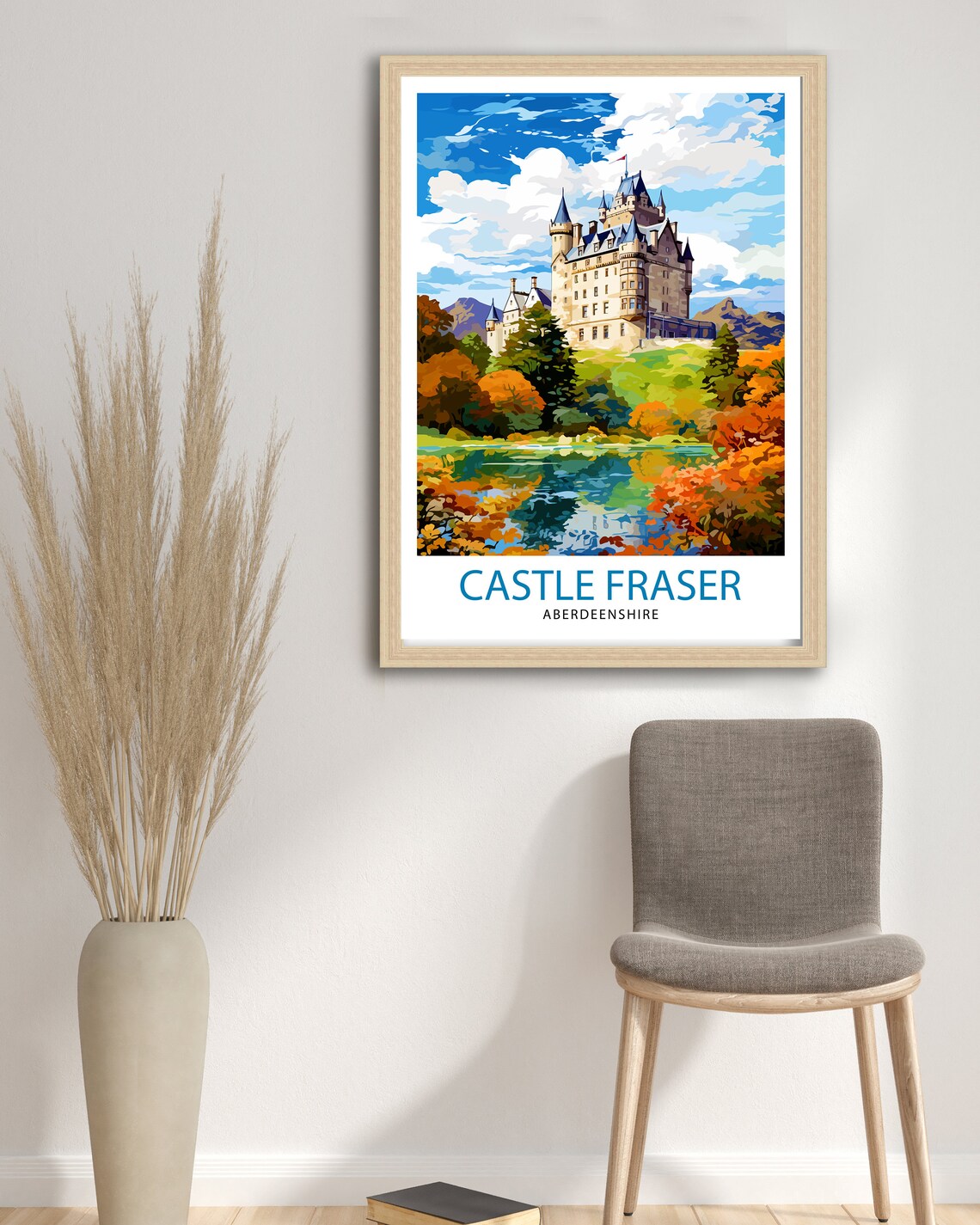 Castle Fraser Aberdeenshire Travel Poster, Landmark Art - Image 3