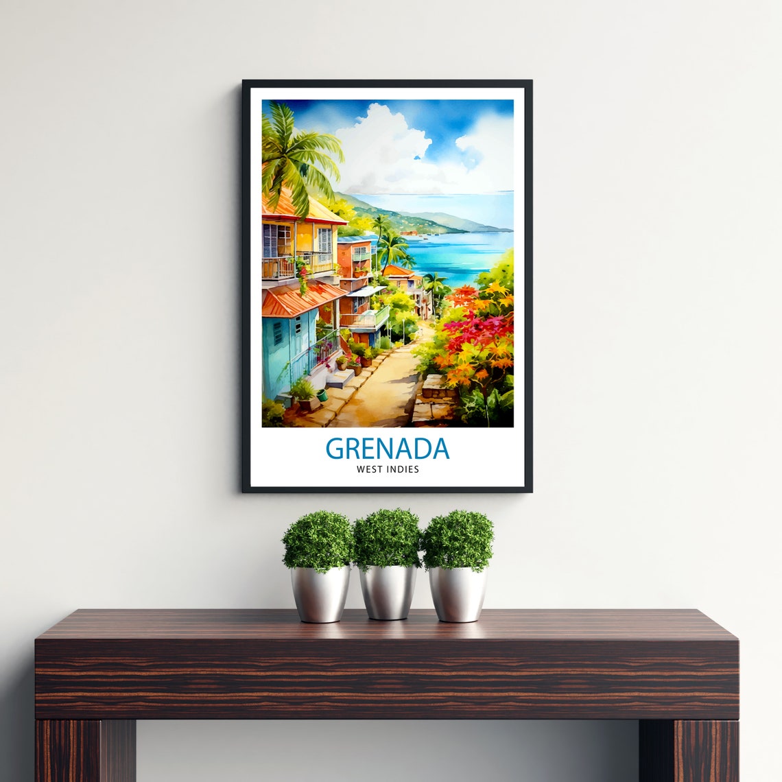 Grenada Caribbean Print Grenada Wall Decor Grenada Poster Grenada Art Print Grenada Wall Art Gift For Grenada Travel Grenada Home Decor - Image 3