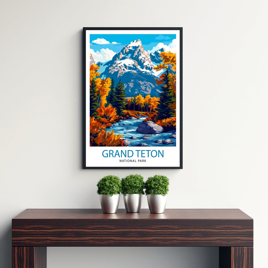 Grand Teton National Park Travel Print Wall Decor Wall Art Grand Teton Wall Hanging Home Dcor Grand Teton Gift Art Lovers Usa Art Lover - Image 3