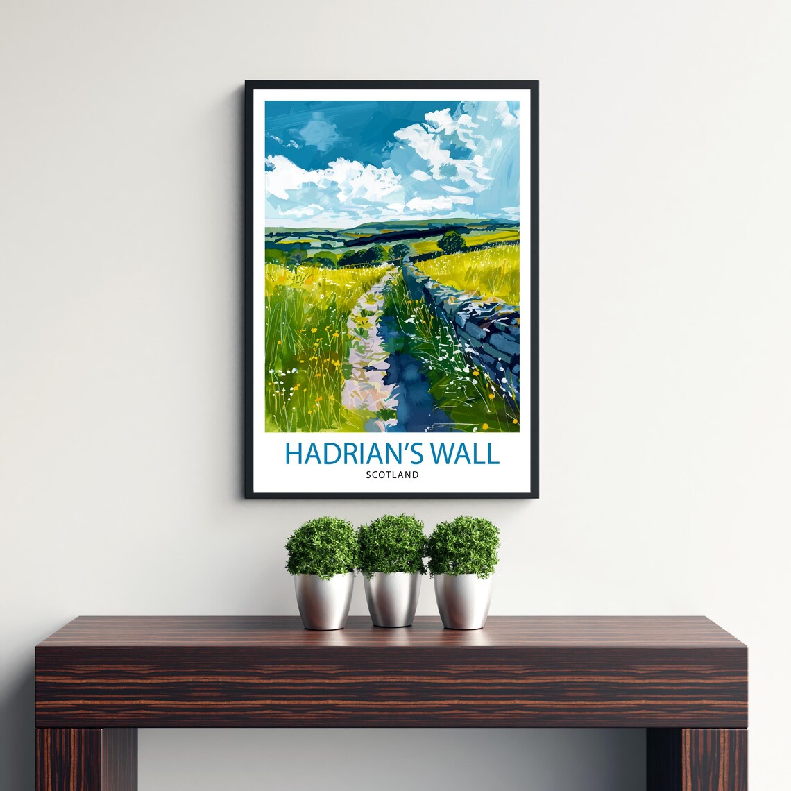 Hadrian's Wall England Travel Poster, British Landmark - Image 3