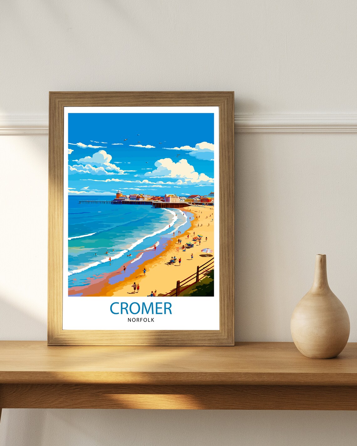 Cromer Norfolk Travel Poster, Cromer Wall Decor - Image 2