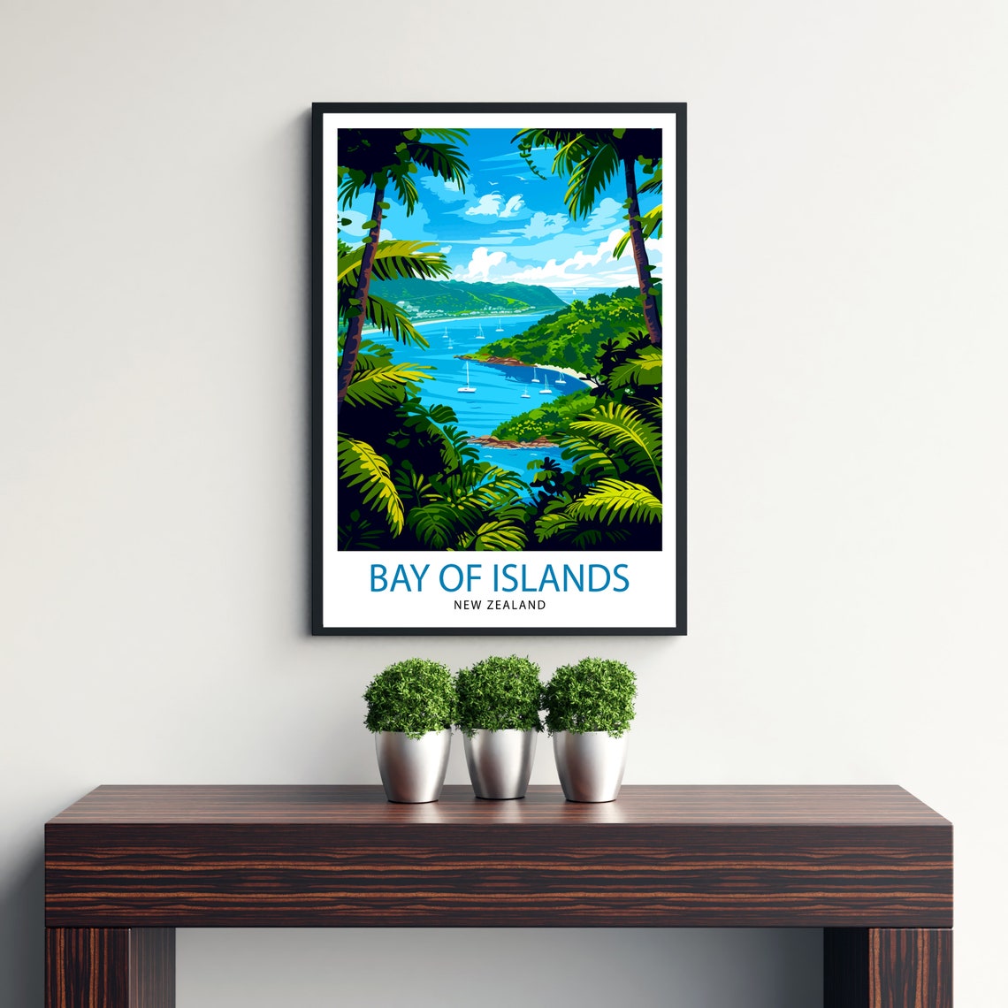 Bay Of Islands New Zealand Travel Print Wall Decor Wall Art Bay Of Islands Wall Hanging Home Dcor Bay Of Islands Gift Art Lovers - Image 3