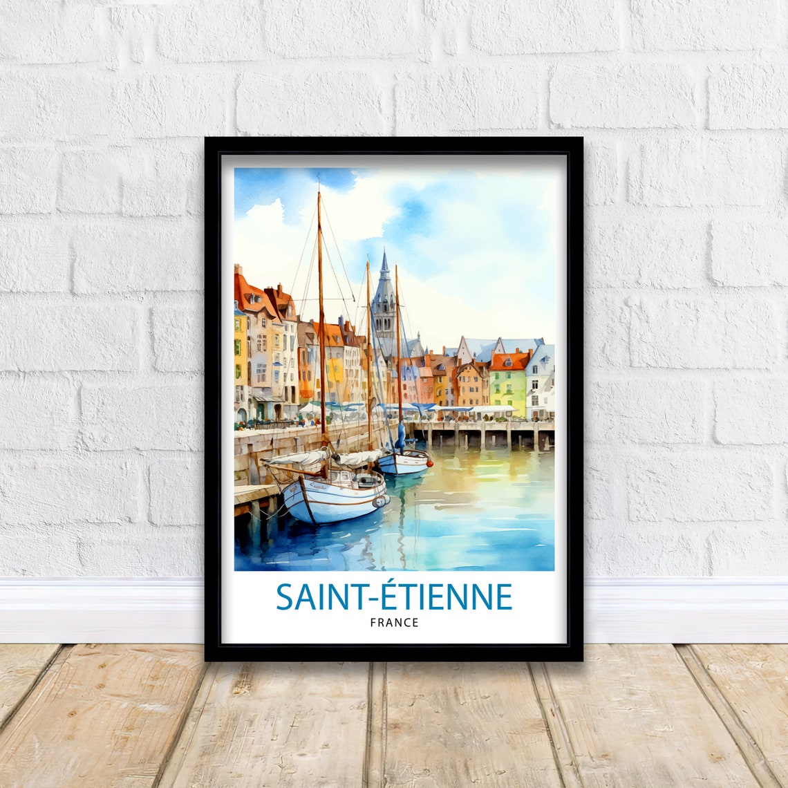 Saint Tienne France Travel Print Saint Tienne Wall Decor Saint Tienne Poster France Travel Prints Saint Tienne Art Print Saint Tienne - Image 2