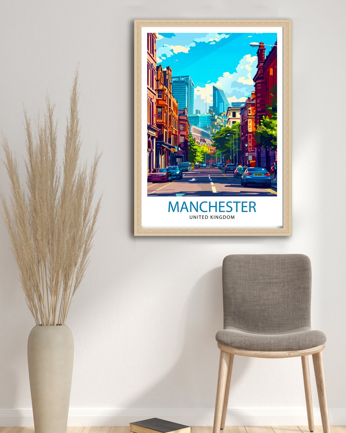 Manchester Cityscape Home Decor Art Print - Image 2