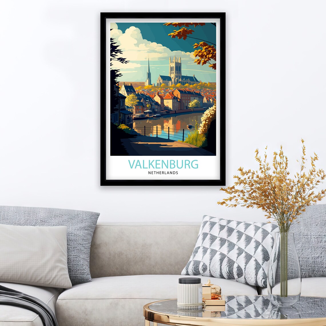 Valkenburg Netherlands Travel Poster, Place Wall Decor - Image 2