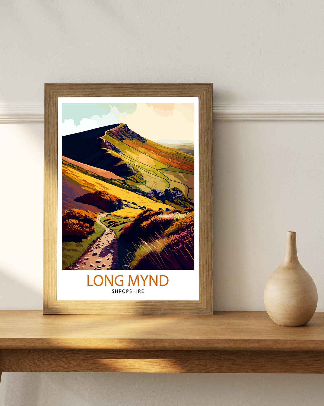 Long Mynd Travel Poster, Landscape Art Print - Image 2