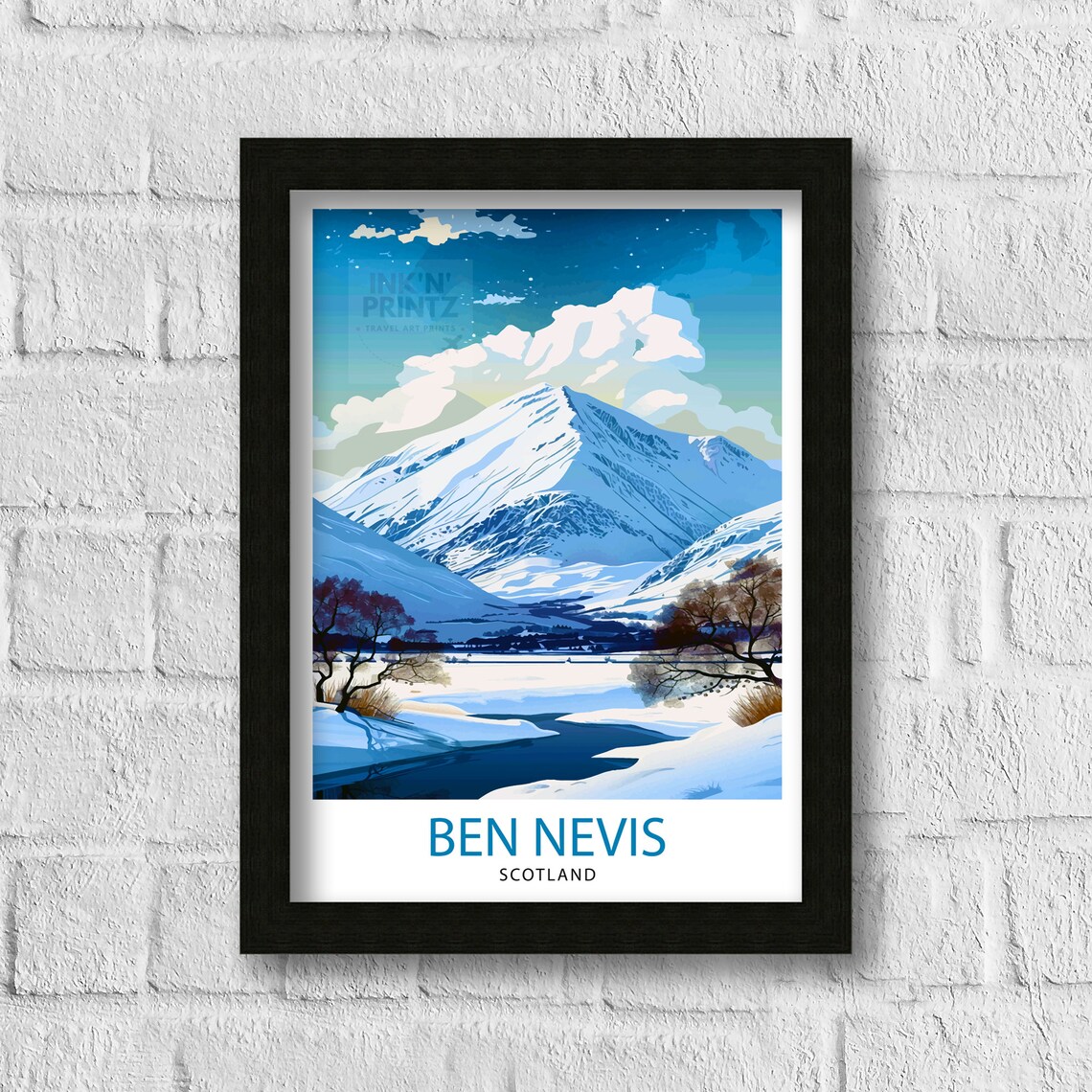 Ben Nevis Scottish Mountain Decor, Travel Poster - Image 3