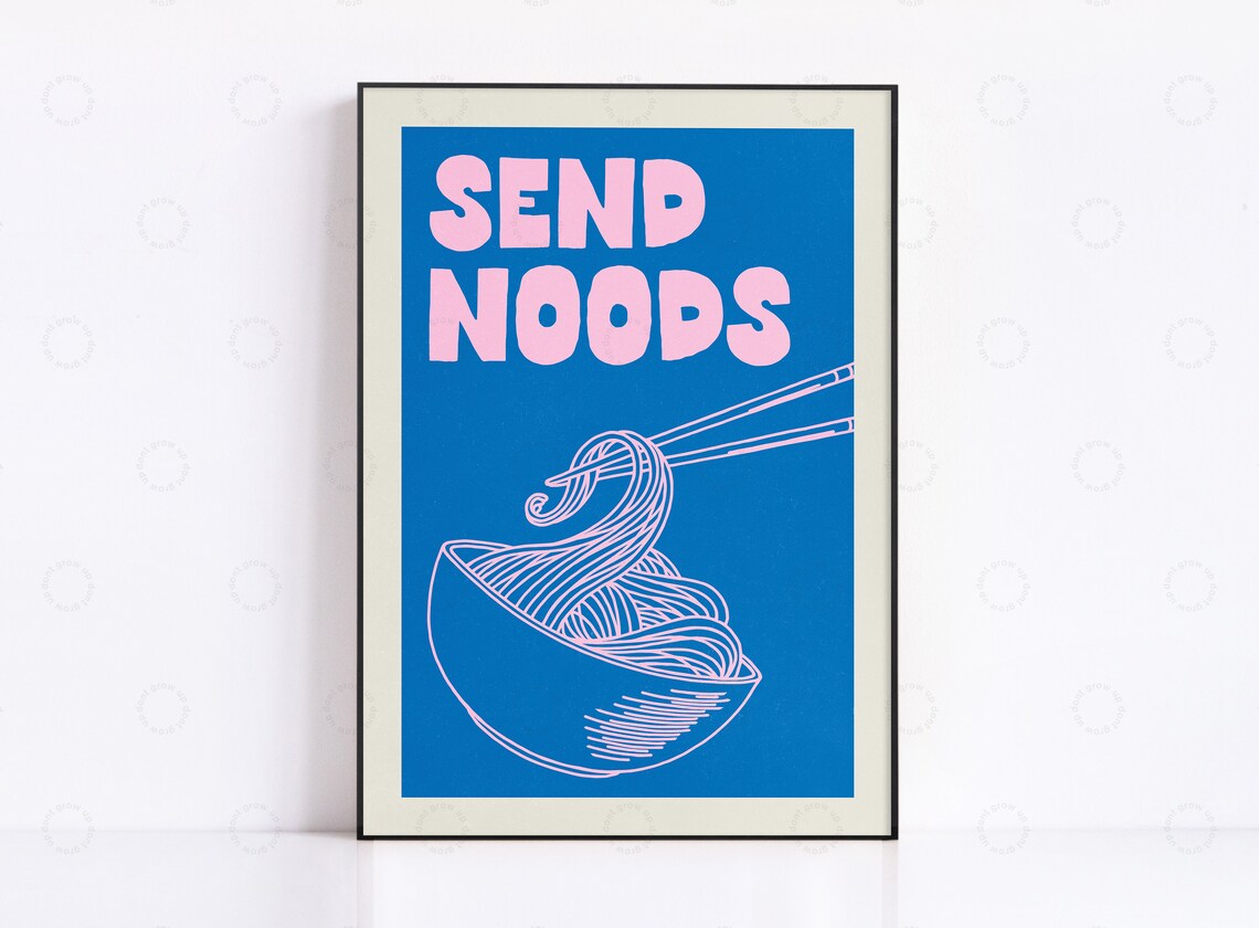 Send Noods Vintage Japanese Kitchen Art Print